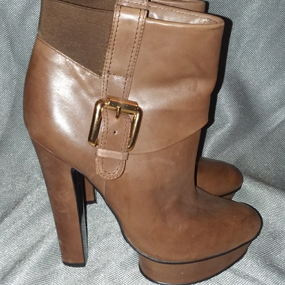 COPY - Brown Donald J Pliner platform booties Sz 8.5 - Picture 1 of 8